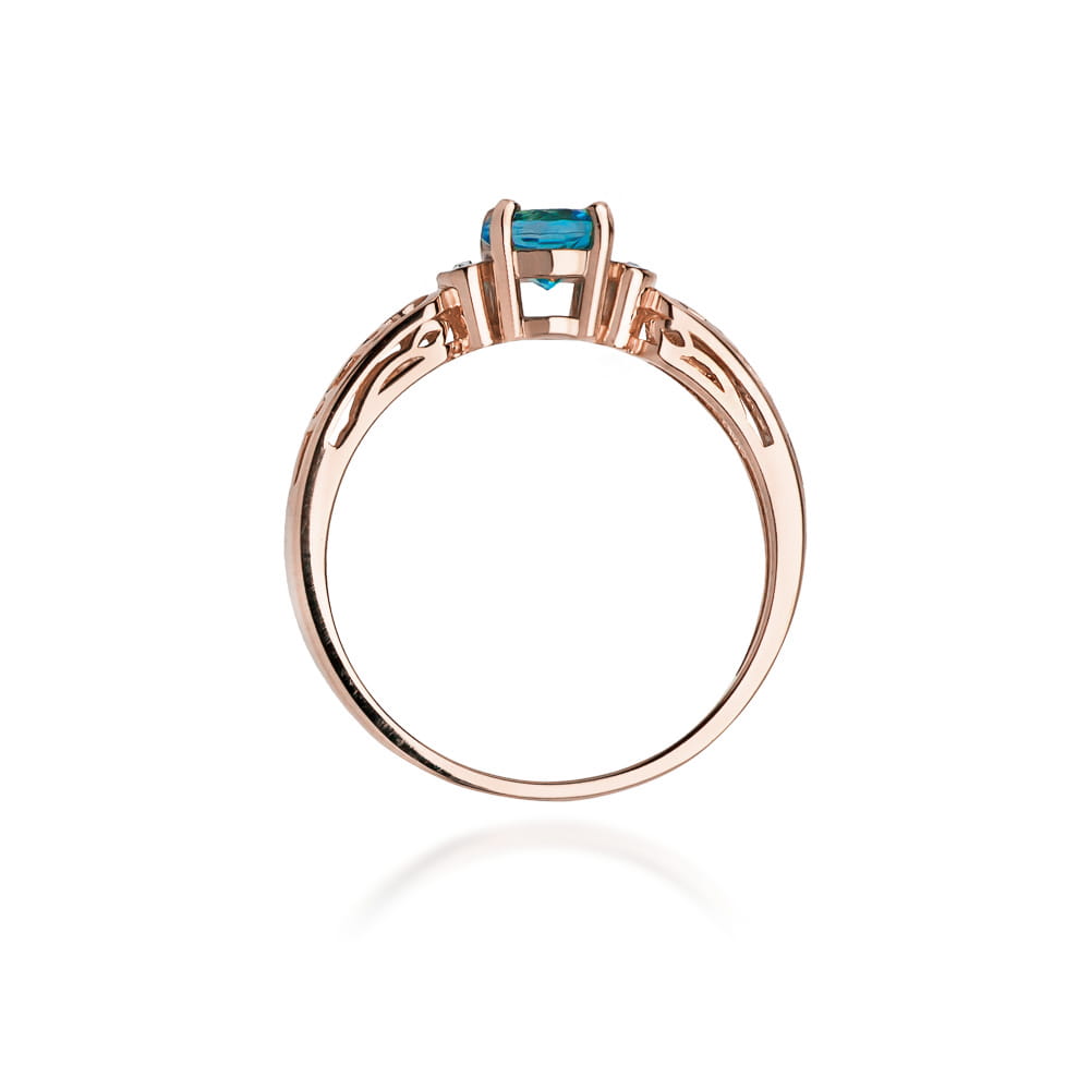 W014 Topaz prsteň 0,50ct ružové zlato Au 585/1000 - 2
