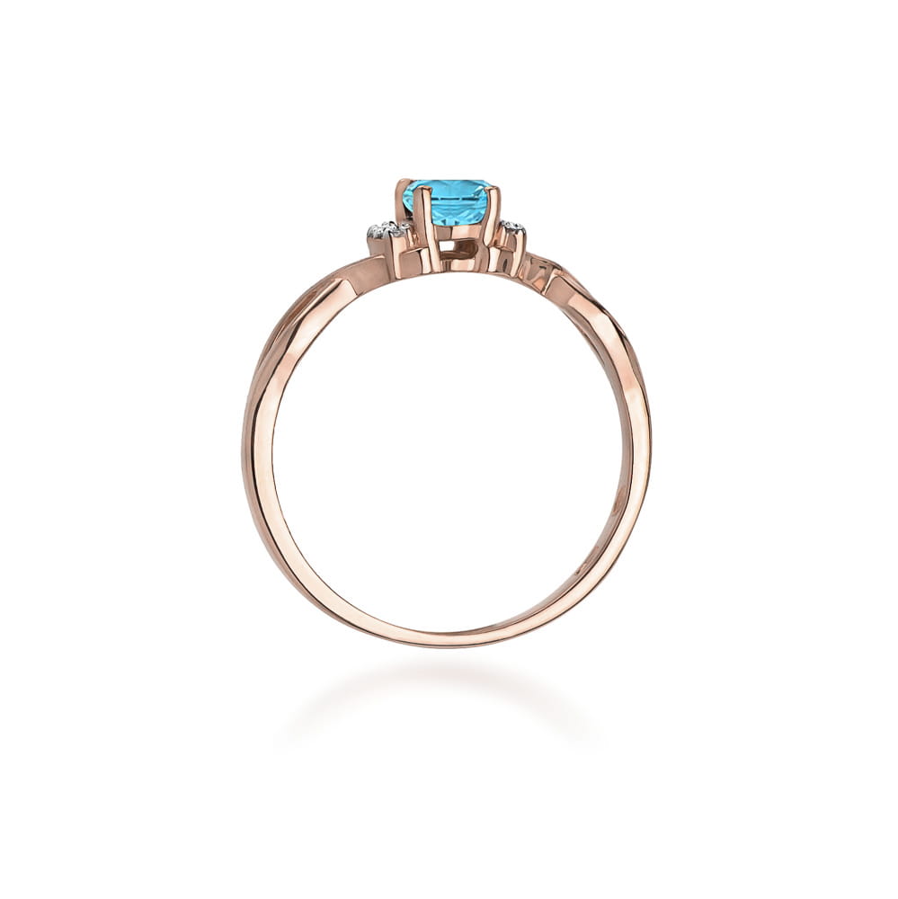 W019 Topaz prsteň 0,50ct ružové zlato Au 585/1000 - 2