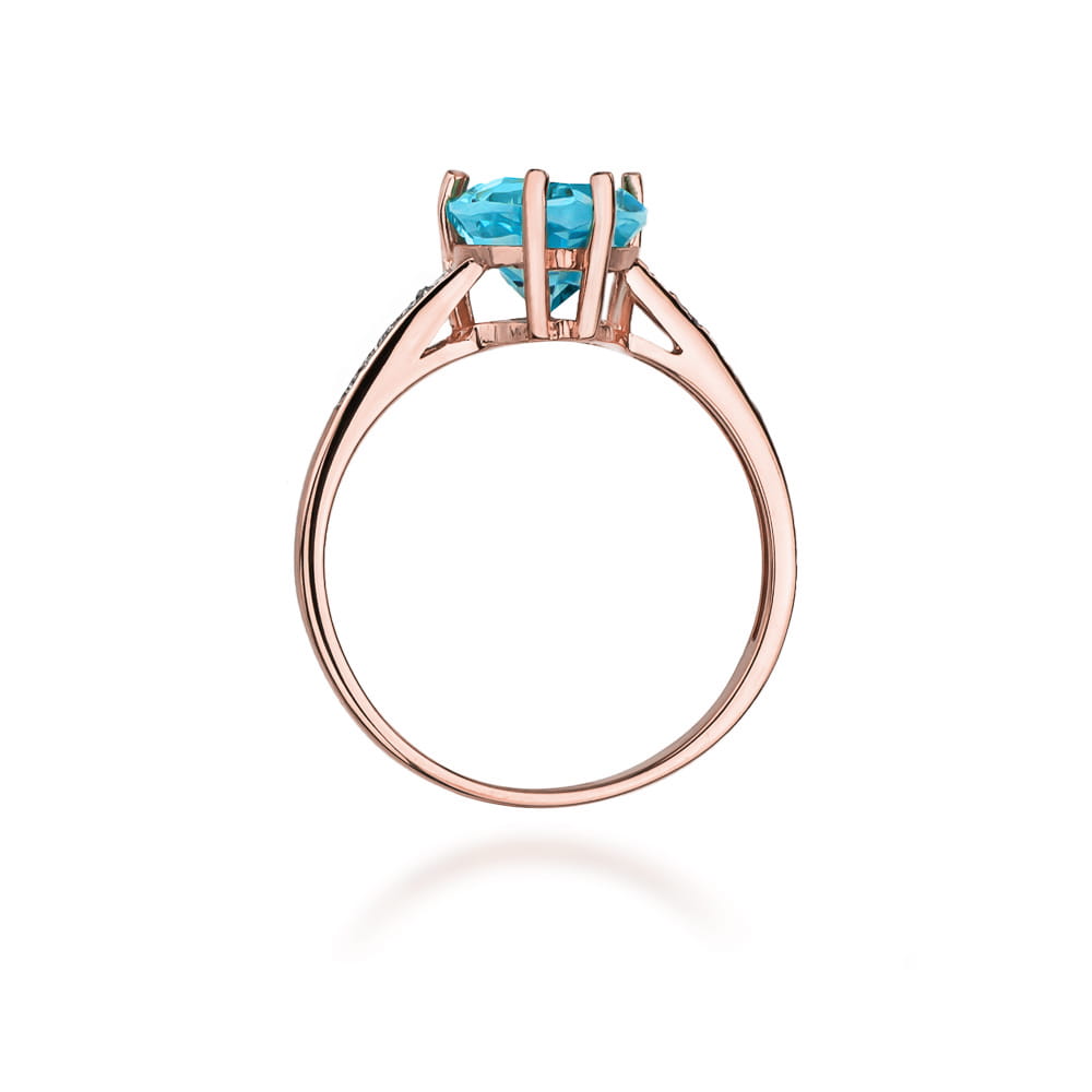 W031 Topaz prsteň 1.20ct ružové zlato Au 585/1000 - 2