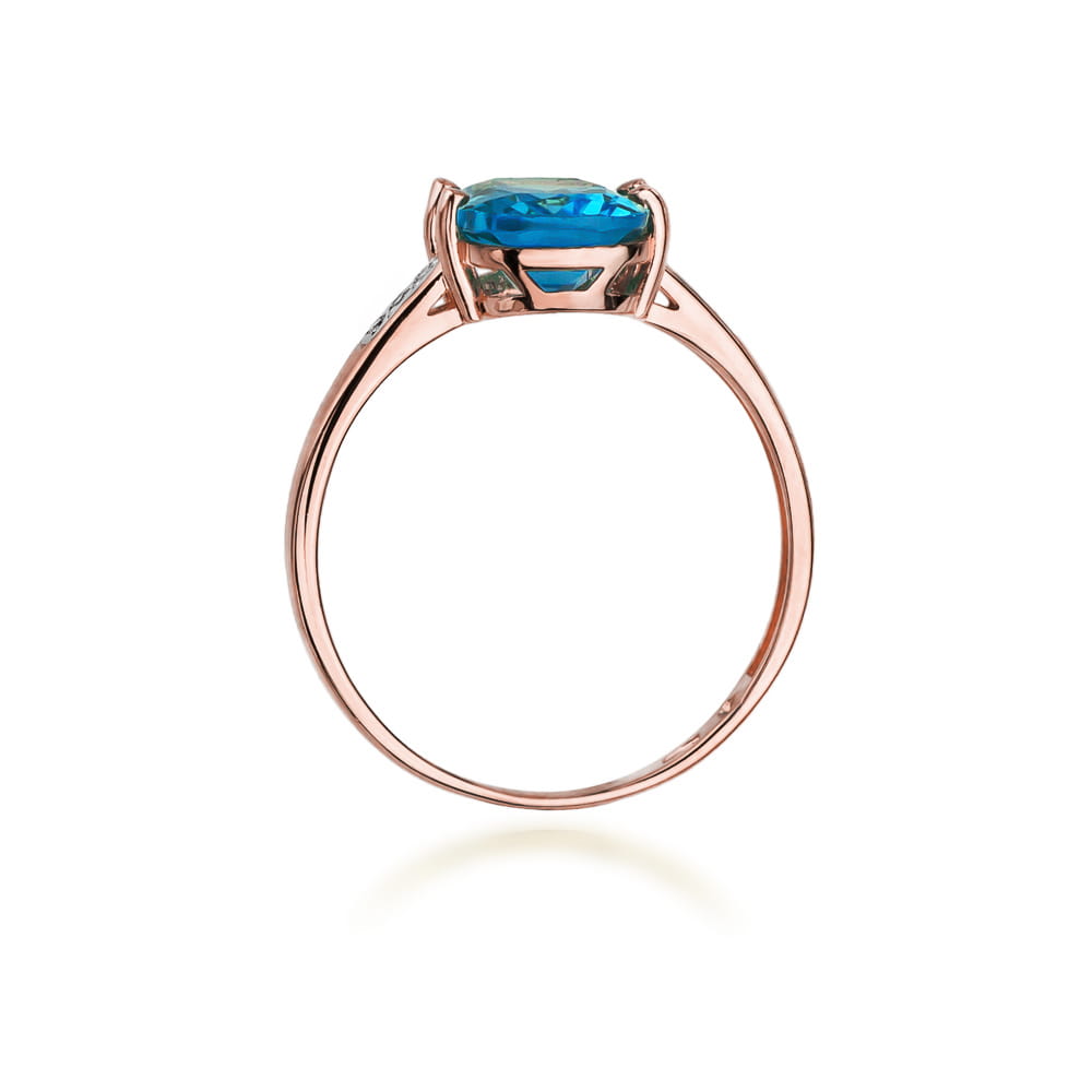 W038 Topaz prsteň 2.40ct ružové zlato Au 585/1000 - 2