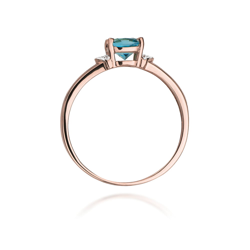 W039 Topaz prsteň 0,70ct ružové zlato Au 585/1000 - 2
