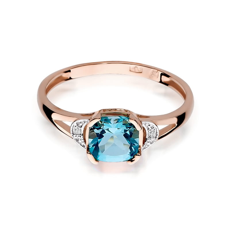 W040 Topaz prsteň 1.10ct ružové zlato Au 585/1000 - 1