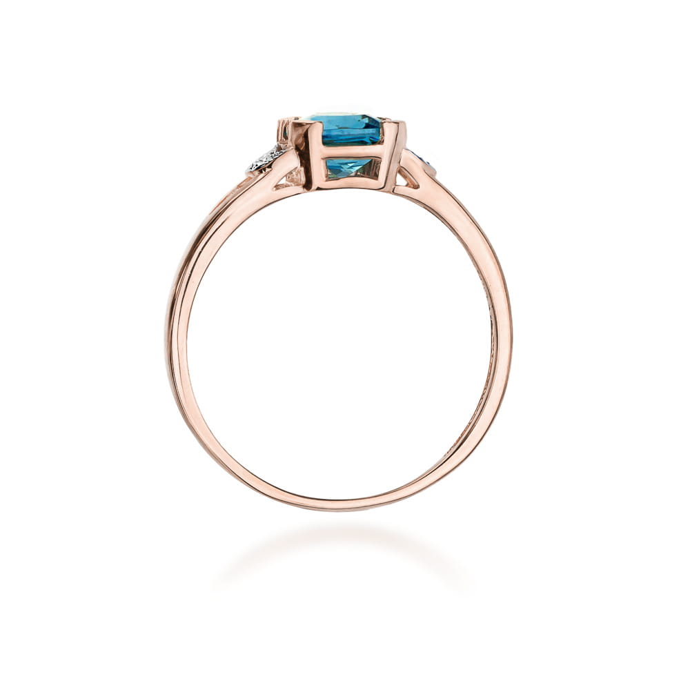 W040 Topaz prsteň 1.10ct ružové zlato Au 585/1000 - 2