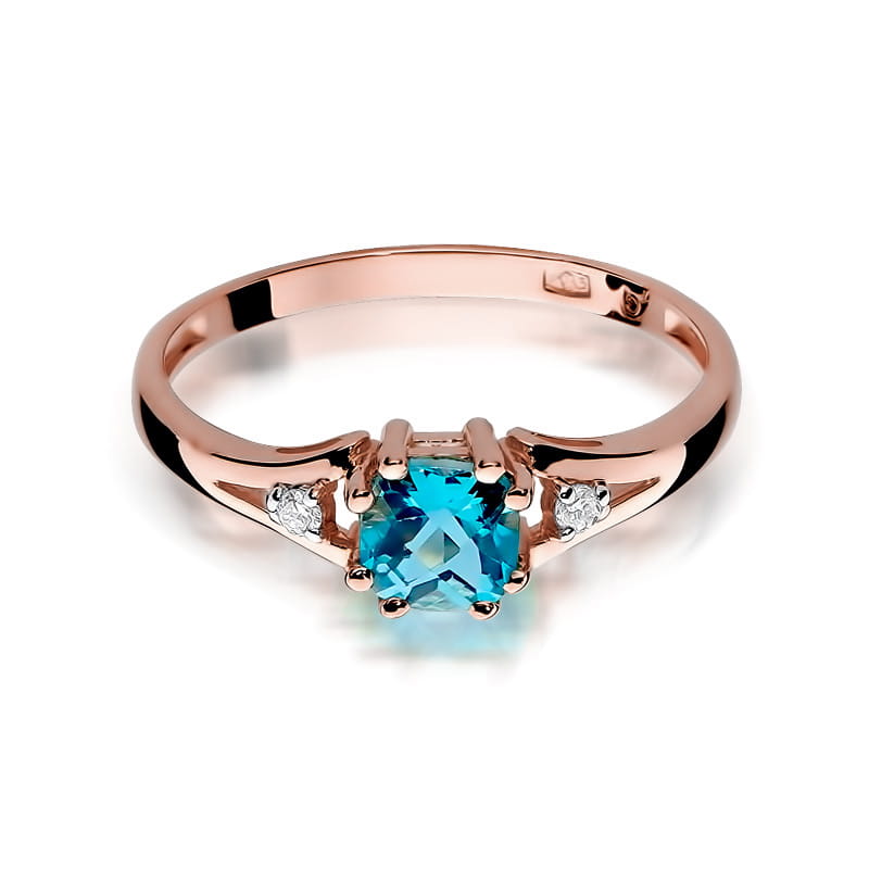 W044 Topaz prsteň 0,70ct ružové zlato Au 585/1000 - 1