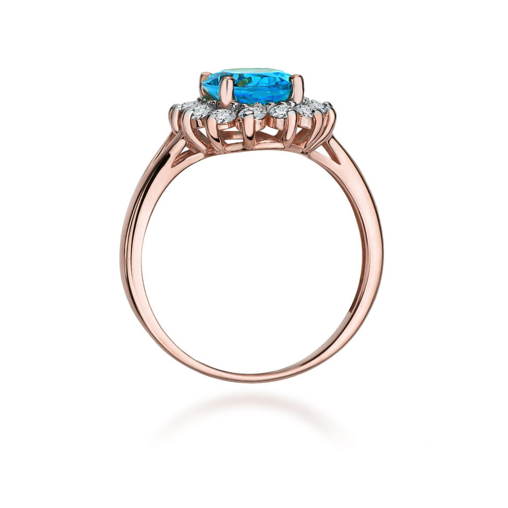 W048 Topaz prsteň 1.70ct ružové zlato Au 585/1000 - 2