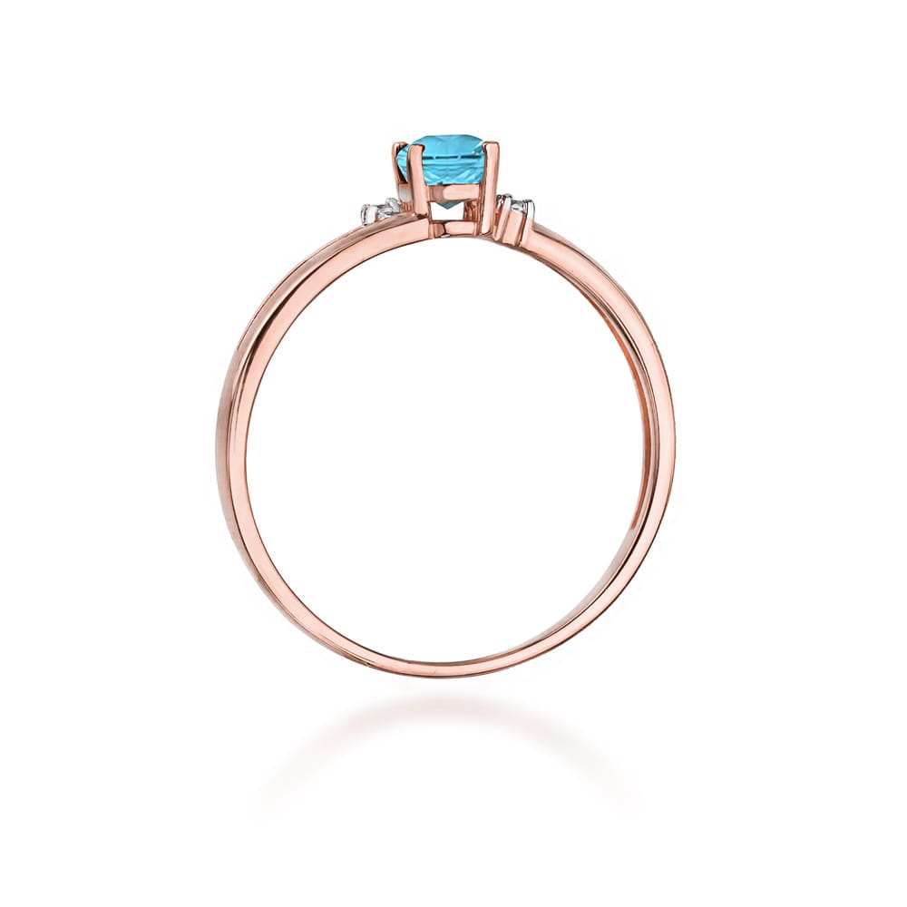 W068 Topaz prsteň 0,50ct ružové zlato Au 585/1000 - 2