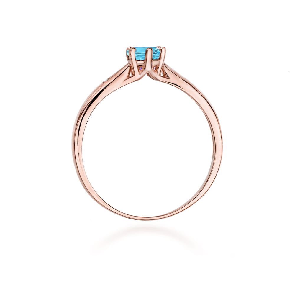 W074 Topaz prsteň 0,50ct ružové zlato Au 585/1000 - 2