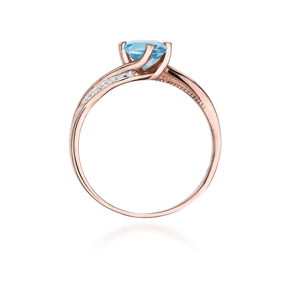 W084 Topaz prsteň 0,50ct ružové zlato Au 585/1000 - 2