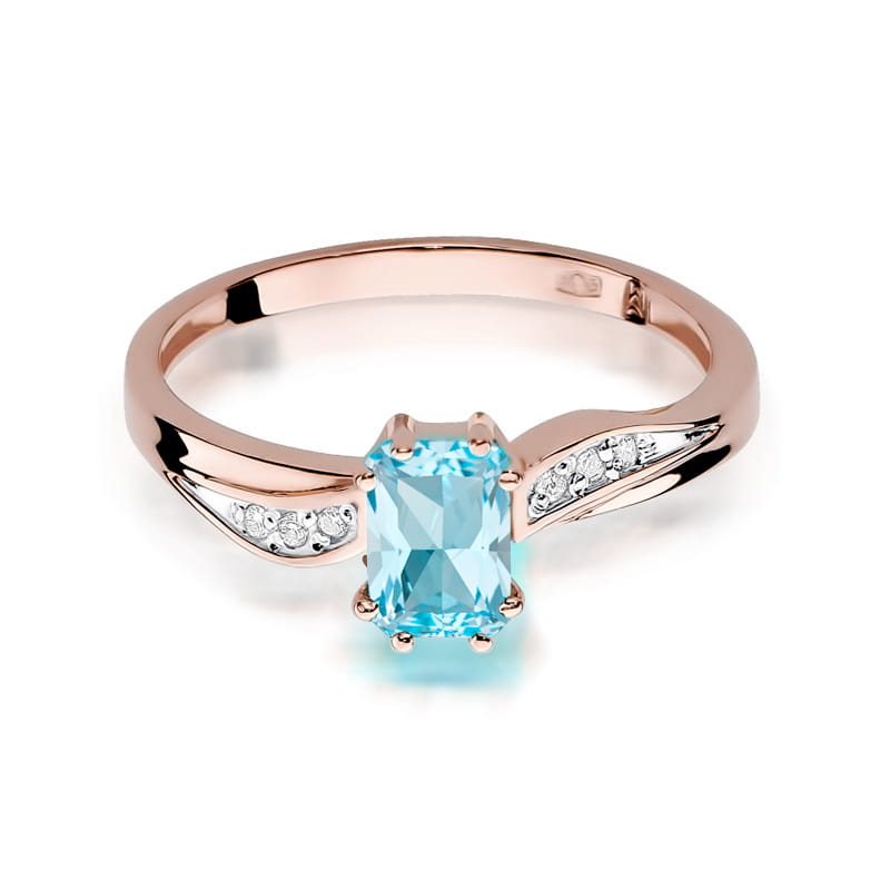 W094 Topaz prsteň 0,65ct ružové zlato Au 585/1000 - 1
