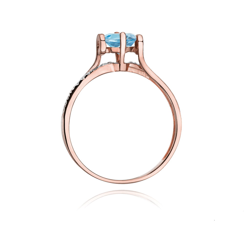 W102 Topaz prsteň 0,50ct ružové zlato Au 585/1000 - 2