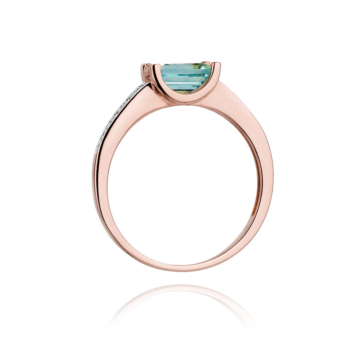 W105 Topaz prsteň 0,65ct ružové zlato Au 585/1000 - 2