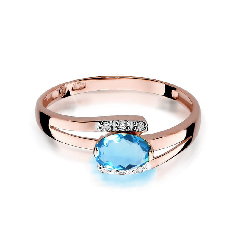 W119 Topaz prsteň 0,50ct ružové zlato Au 585/1000 - 1