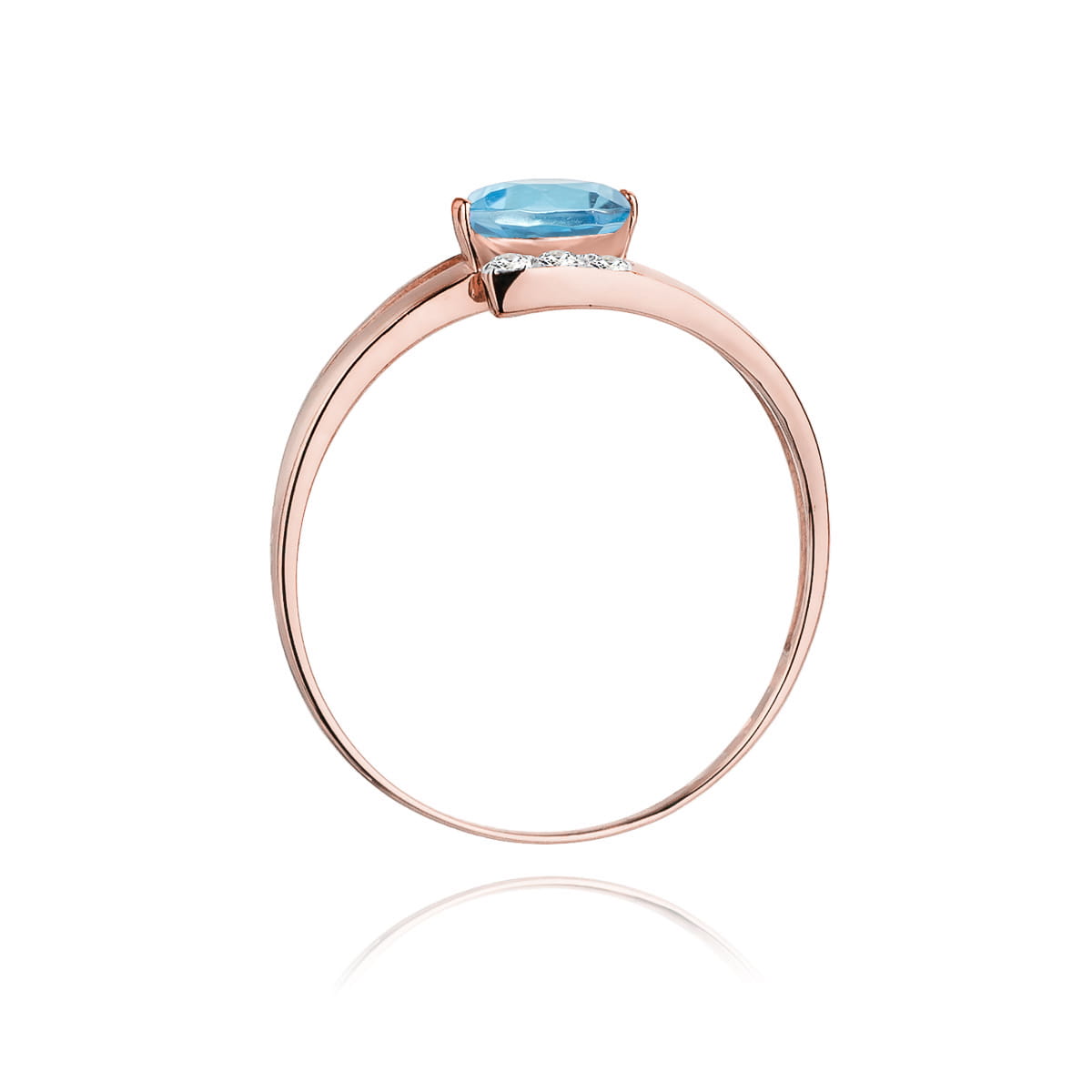 W119 Topaz prsteň 0,50ct ružové zlato Au 585/1000 - 2