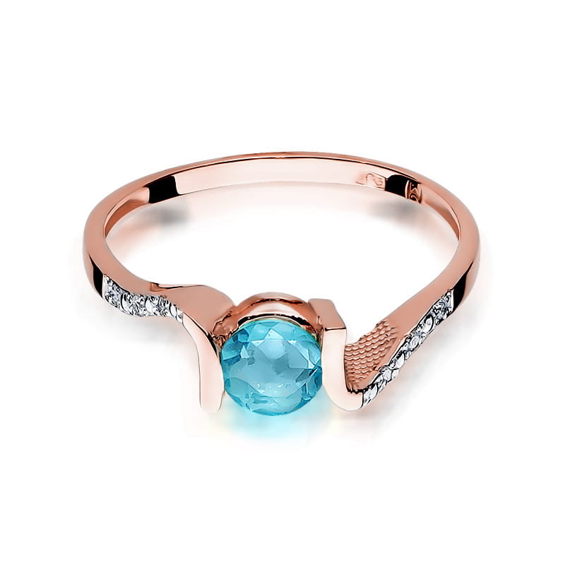 W120 Topaz prsteň 0,50ct ružové zlato Au 585/1000 - 1