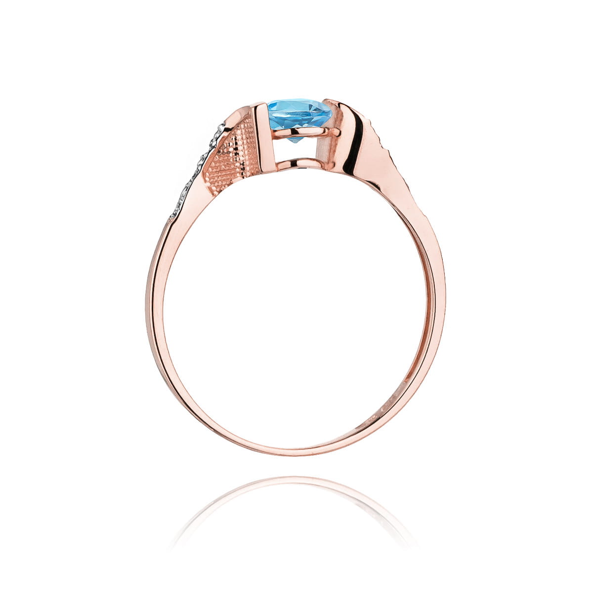 W120 Topaz prsteň 0,50ct ružové zlato Au 585/1000 - 2