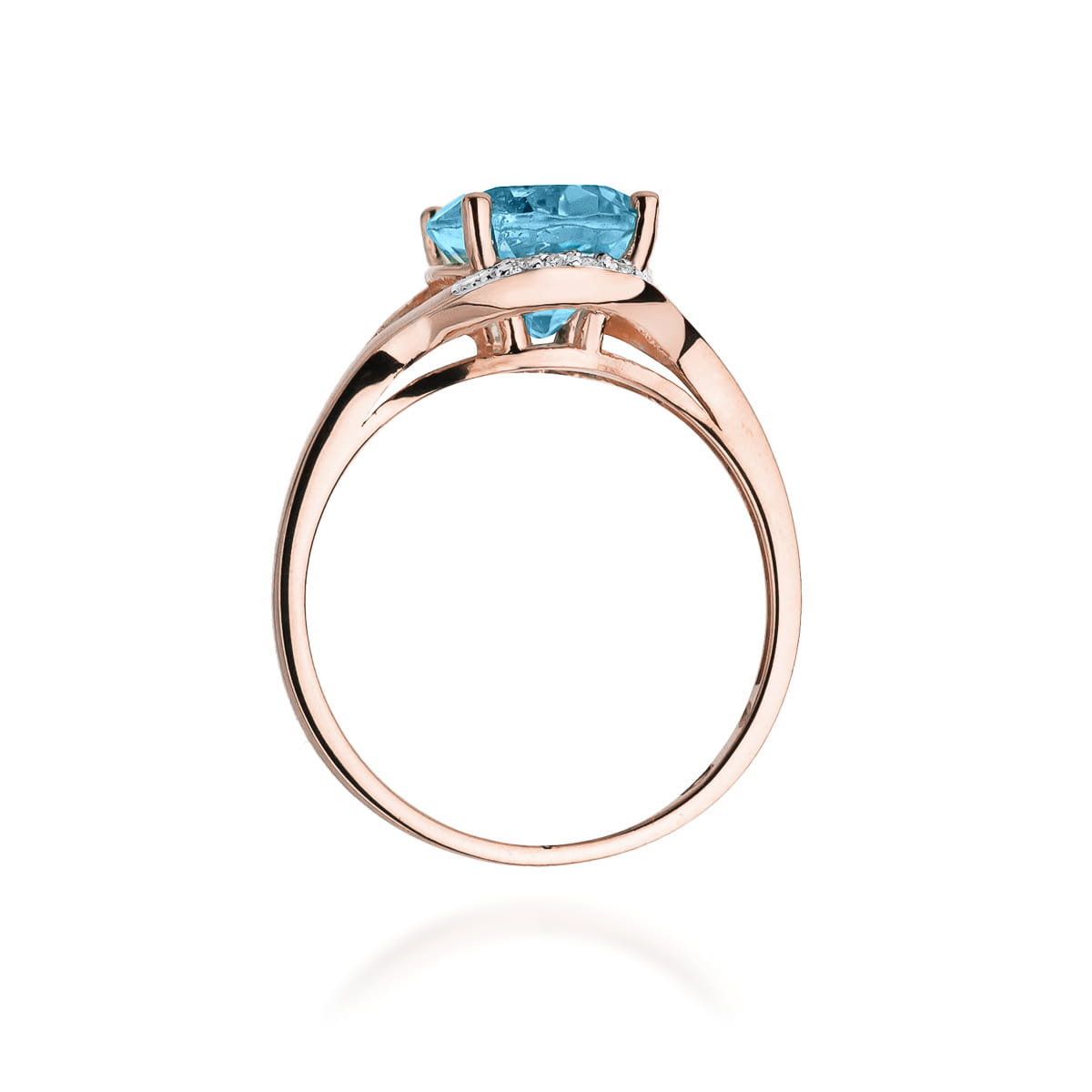 W150 Topaz prsteň 3.00ct ružové zlato Au 585/1000 - 2
