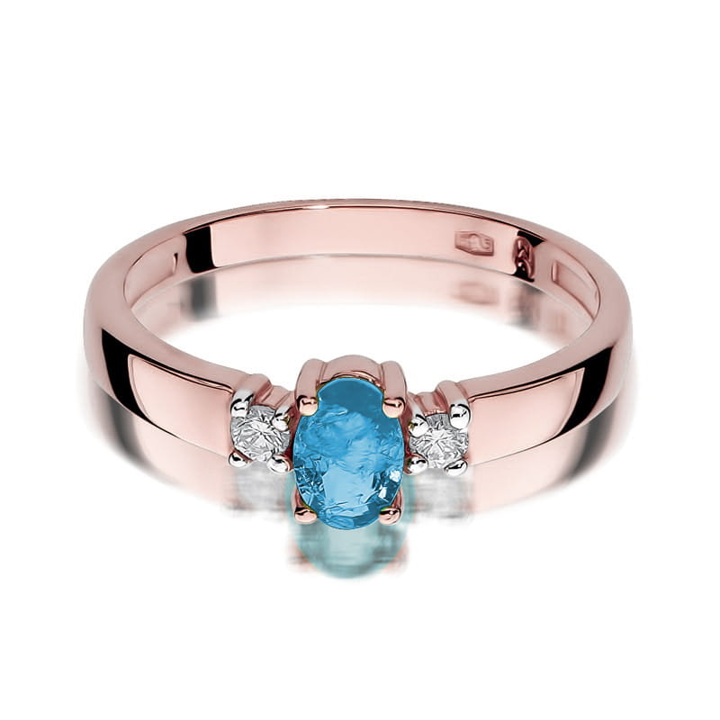 W264 Topaz prsteň 0,50ct ružové zlato Au 585/1000 - 1