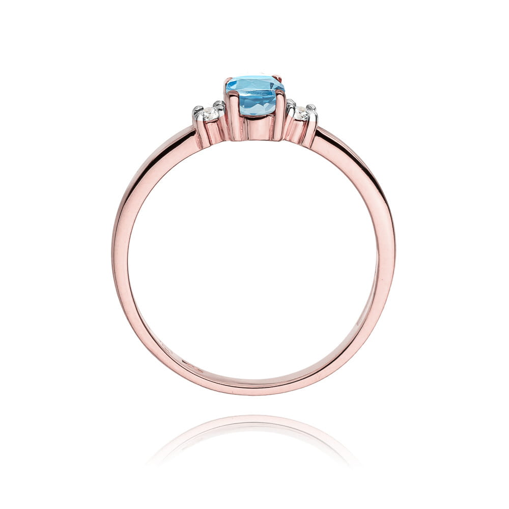 W264 Topaz prsteň 0,50ct ružové zlato Au 585/1000 - 2