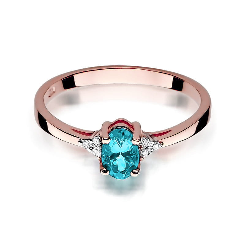 W301 Topaz prsteň 0,50ct ružové zlato Au 585/1000 - 1