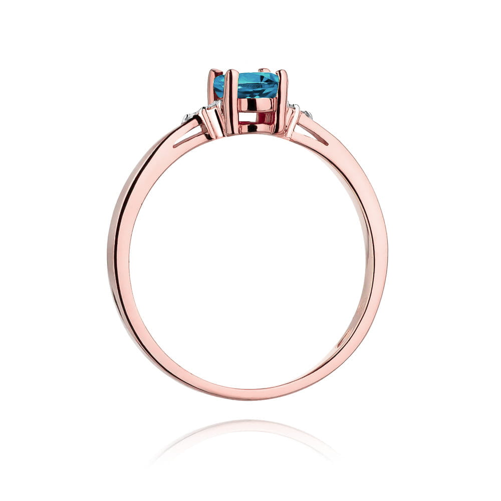 W301 Topaz prsteň 0,50ct ružové zlato Au 585/1000 - 2