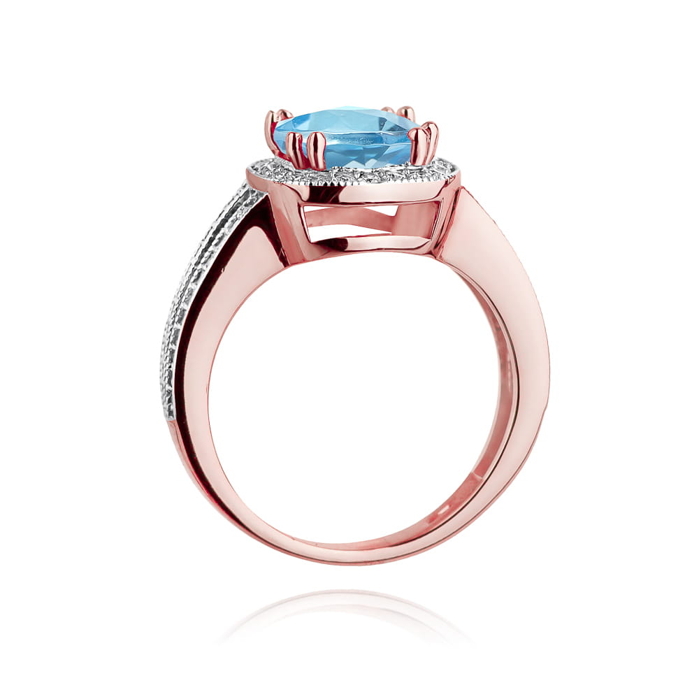 W307 Topaz prsteň 2.60ct ružové zlato Au 585/1000 - 2