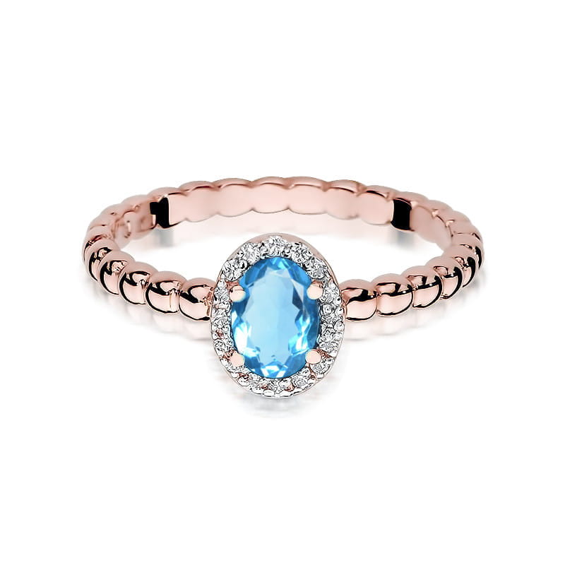 W359 Topaz prsteň 0,50ct ružové zlato Au 585/1000 - 1
