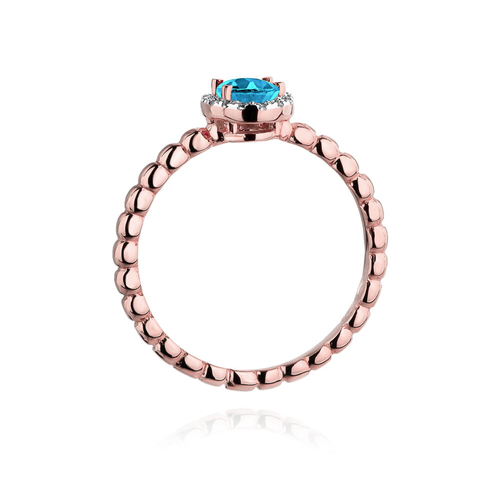 W359 Topaz prsteň 0,50ct ružové zlato Au 585/1000 - 2