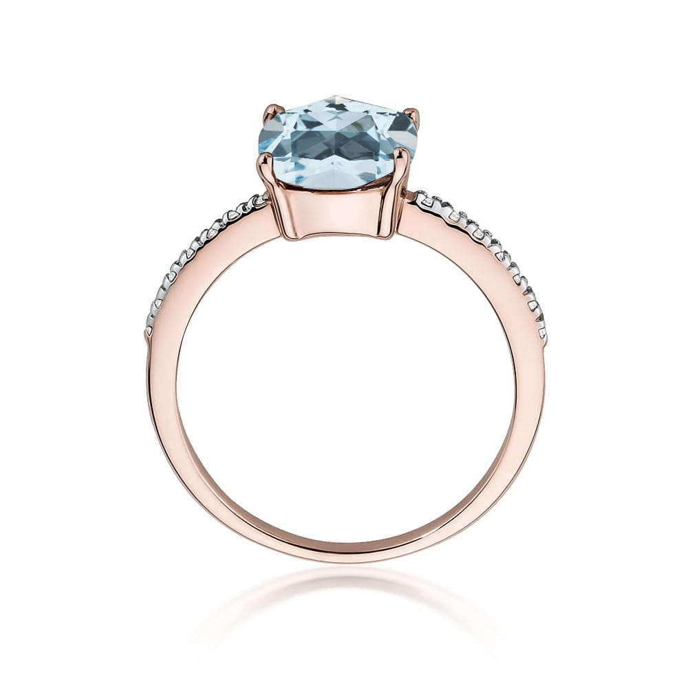 W511 Topaz prsteň 2.00ct ružové zlato Au 585/1000 - 2