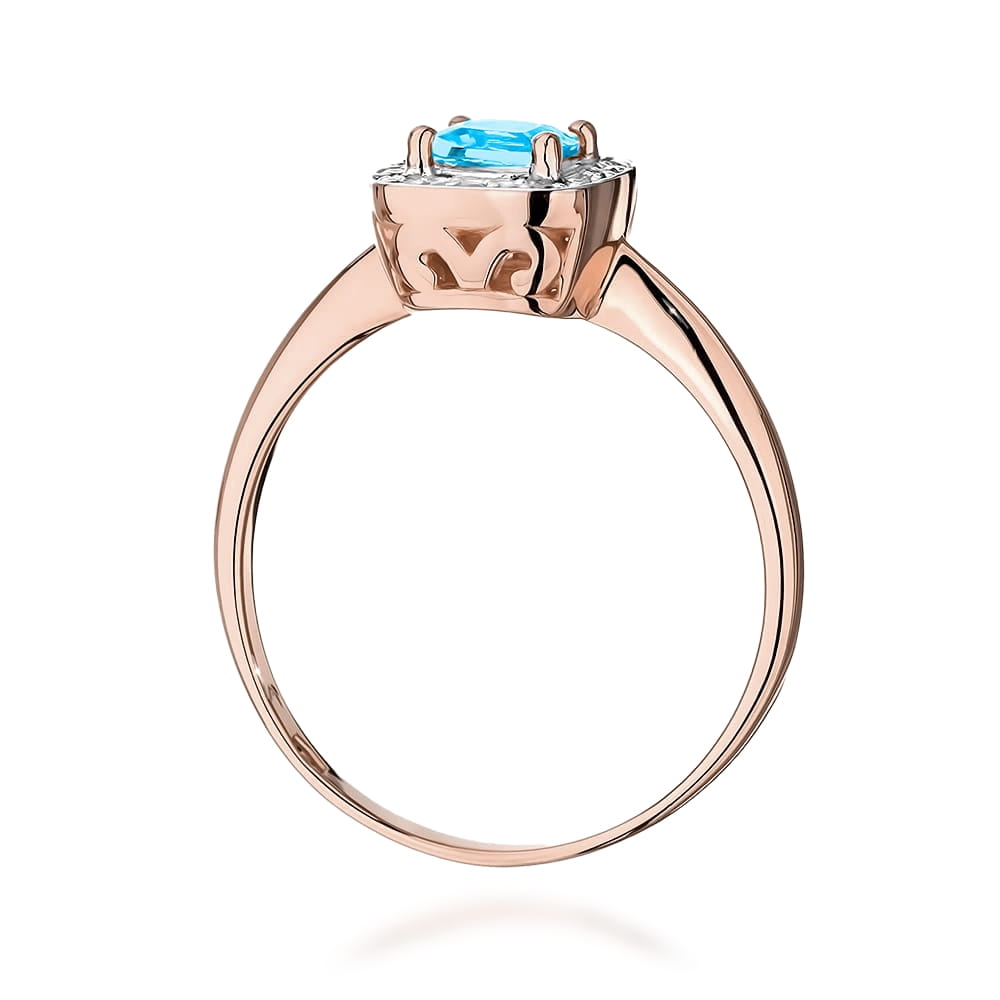 W514 Topaz prsteň 0,70ct ružové zlato Au 585/1000 - 2