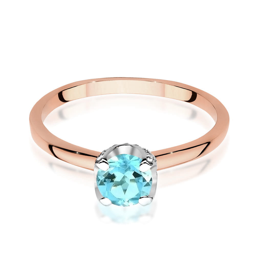 W556 Topaz prsteň 0,50ct ružové zlato Au 585/1000 - 1