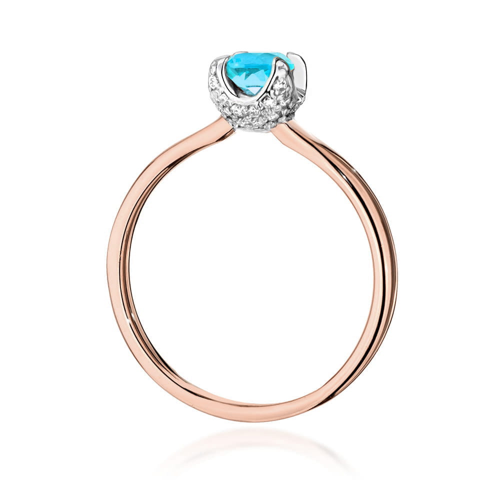 W556 Topaz prsteň 0,50ct ružové zlato Au 585/1000 - 2