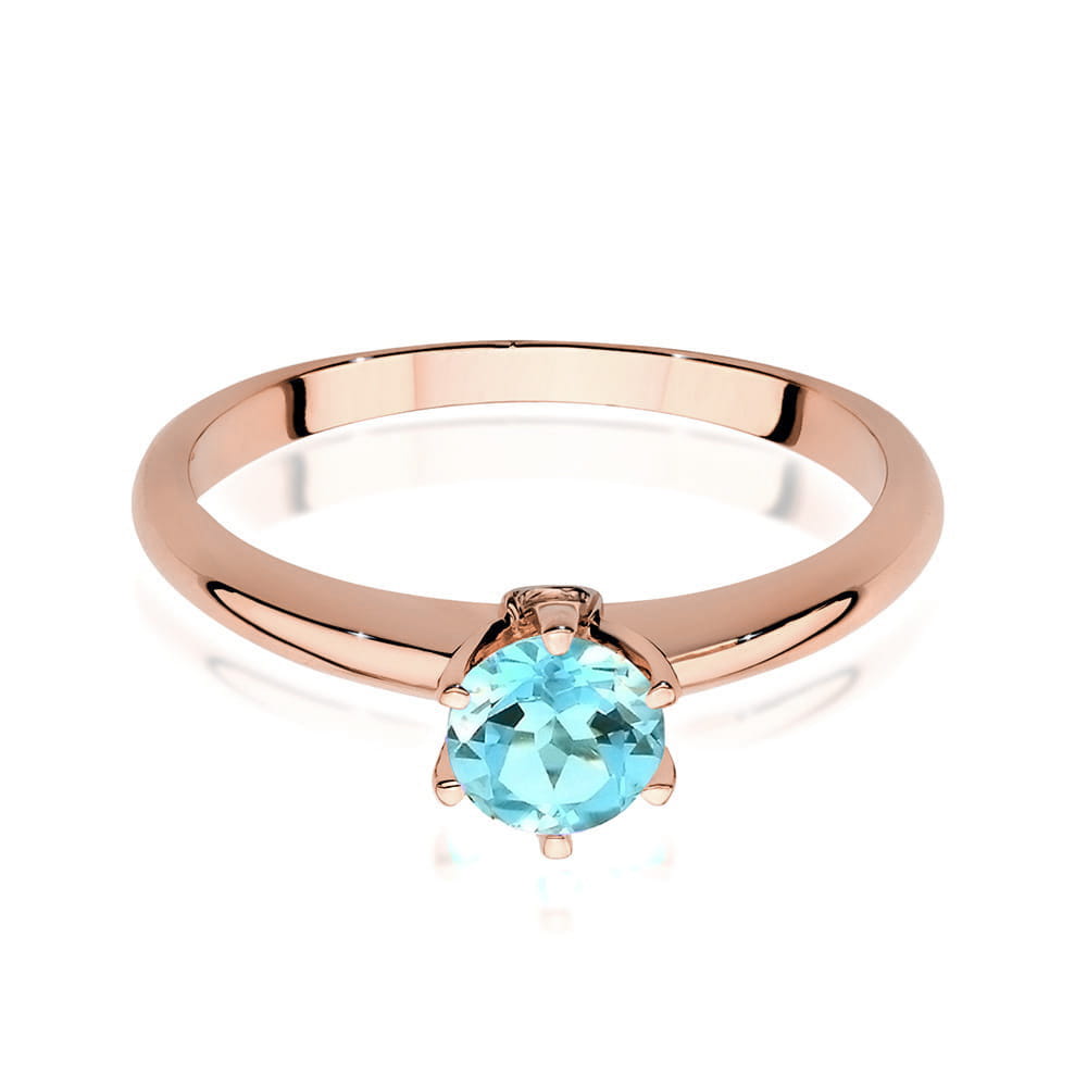 W557 Topaz prsteň 0,50ct ružové zlato Au 585/1000 - 1