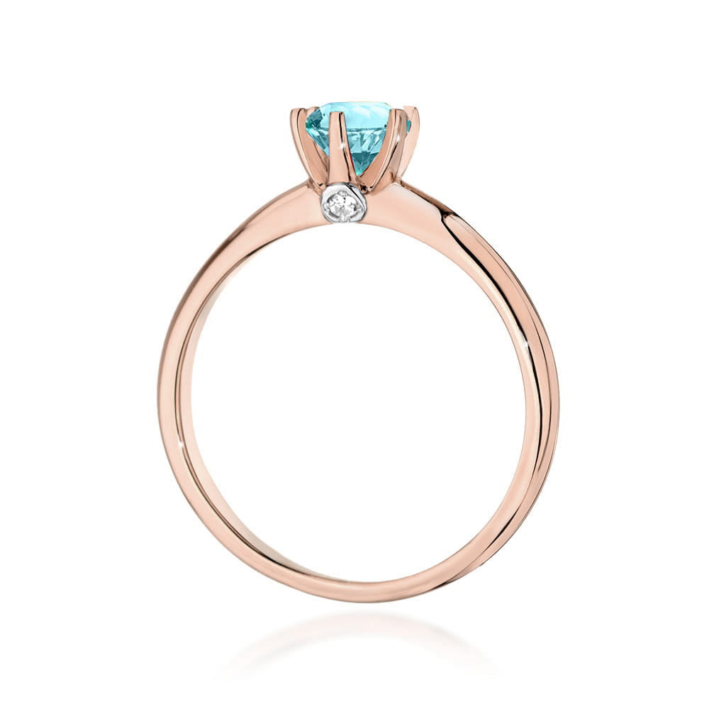 W557 Topaz prsteň 0,50ct ružové zlato Au 585/1000 - 2