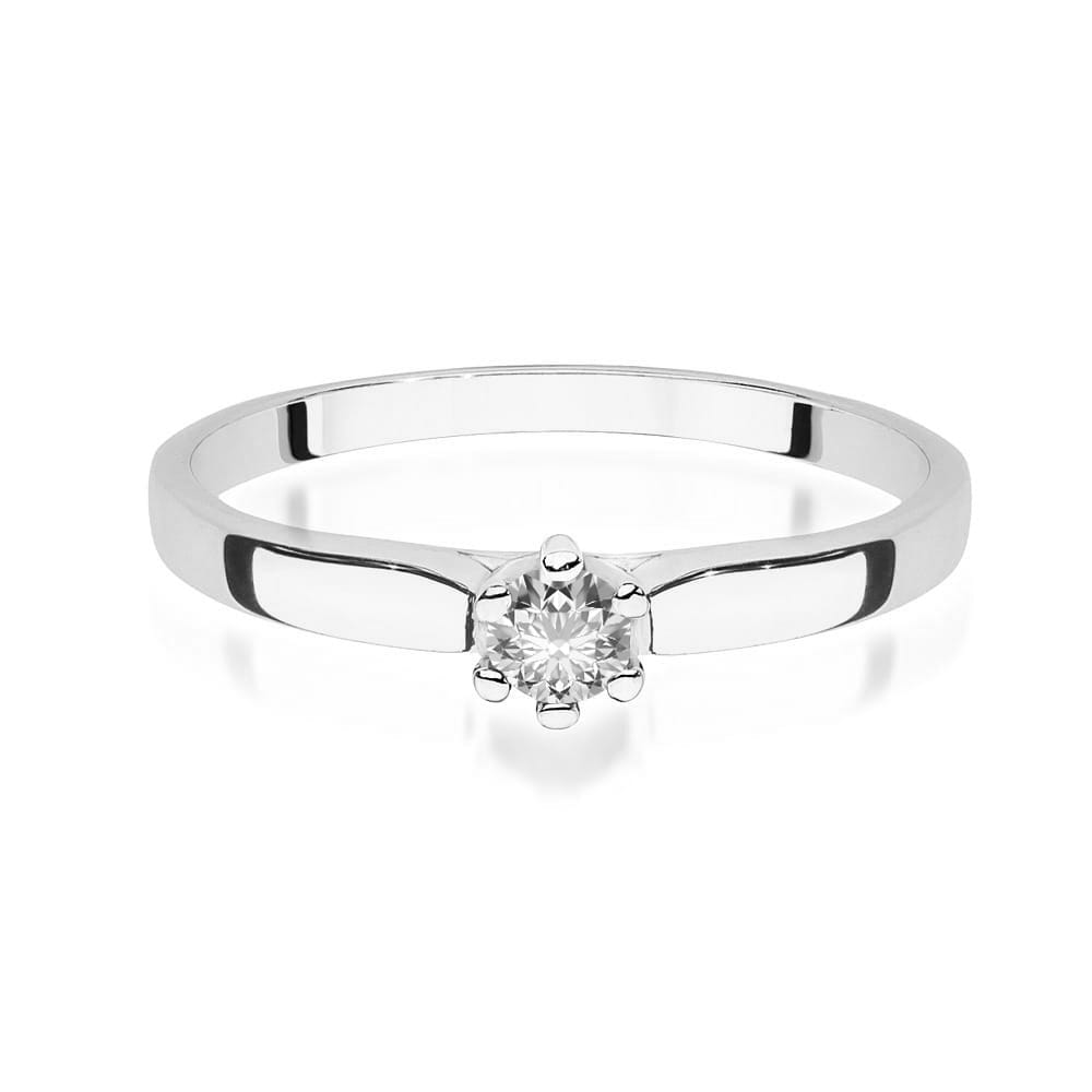 W222 Diamantový prsteň 0,15ct biele zlato Au 585/1000 - 1