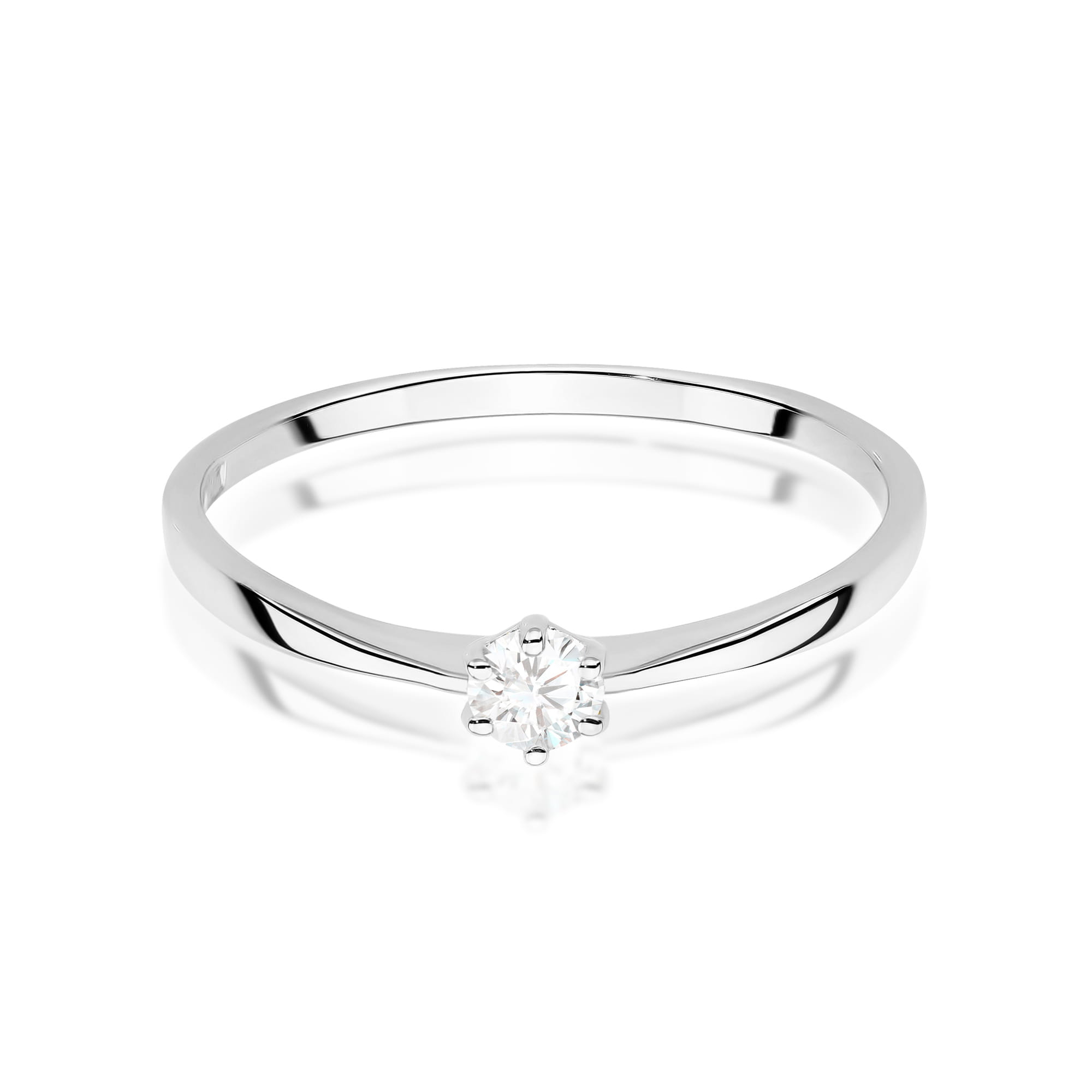 W579 Diamantový prsteň 0,10ct biele zlato Au 585/1000 - 1