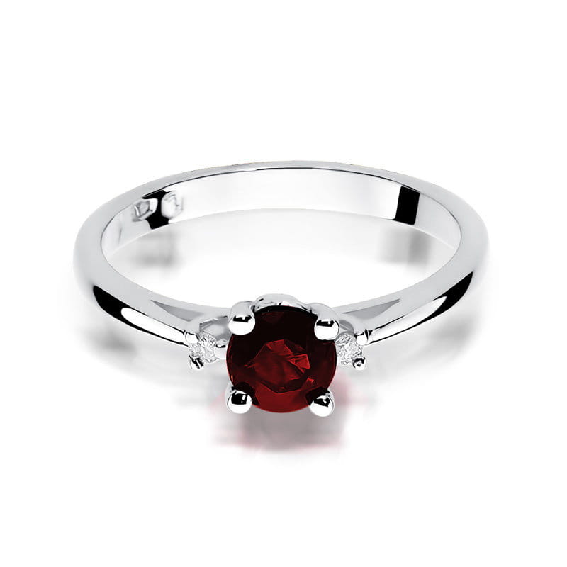 Prsteň W017 Námornícka modrá 0,60ct biele zlato Au 585/1000 - 1