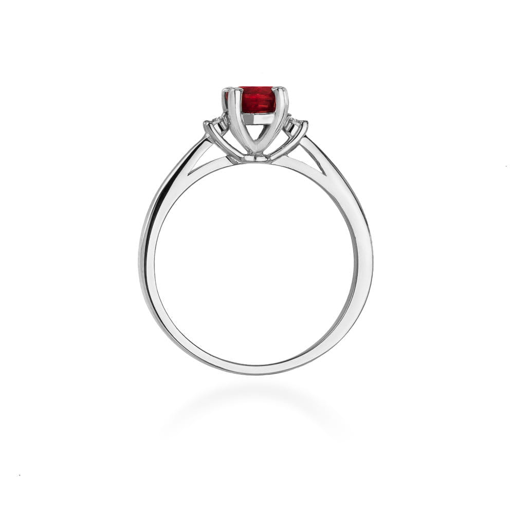 Prsteň W017 Námornícka modrá 0,60ct biele zlato Au 585/1000 - 2