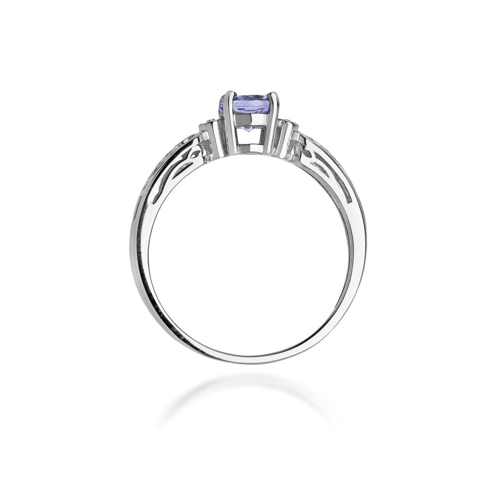 W014 Tanzanitový prsteň 0,50ct biele zlato Au 585/1000 - 2
