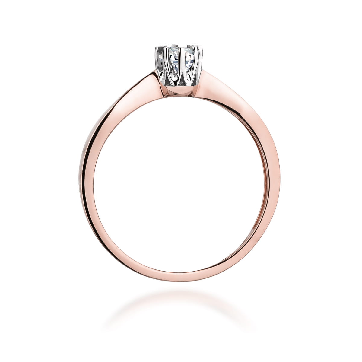 W173 Diamantový prsteň 0,15ct ružové zlato Au 585/1000 - 2