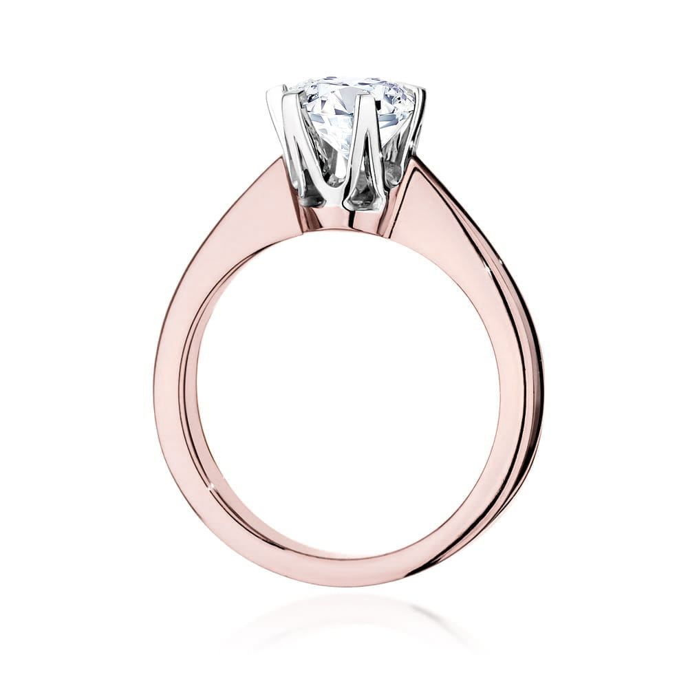W220B Diamantový prsteň 1.00ct ružové zlato Au 585/1000 - 2