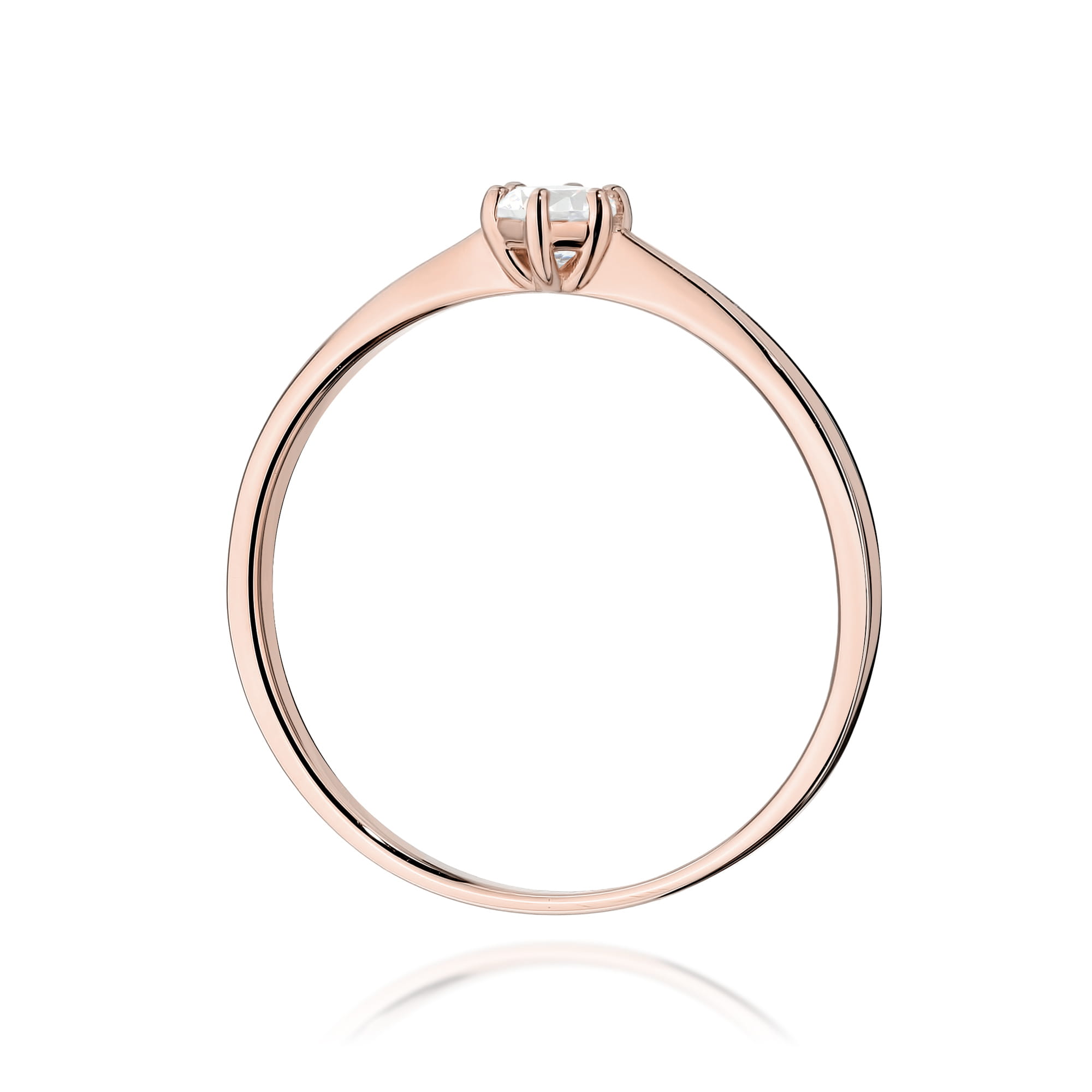 W579 Diamantový prsteň 0,15ct ružové zlato Au 585/1000 - 2