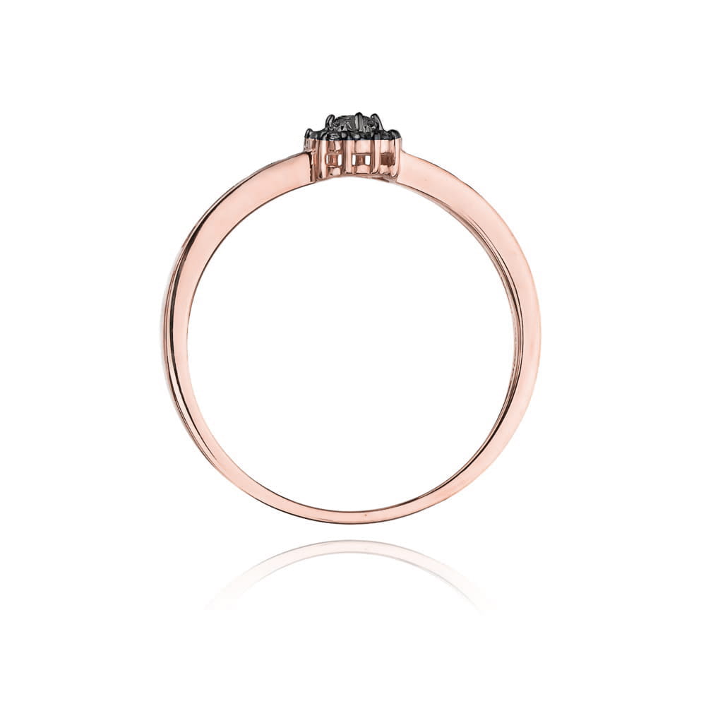 Prsteň W091 Black Diamond 0.02ct ružové zlato Au 585/1000 - 2