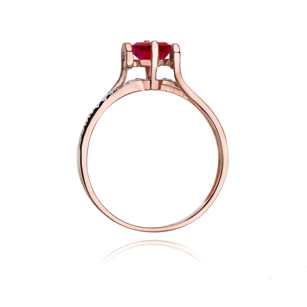 W102 Ruby prsteň 0.60ct ružové zlato Au 585/1000 - 2