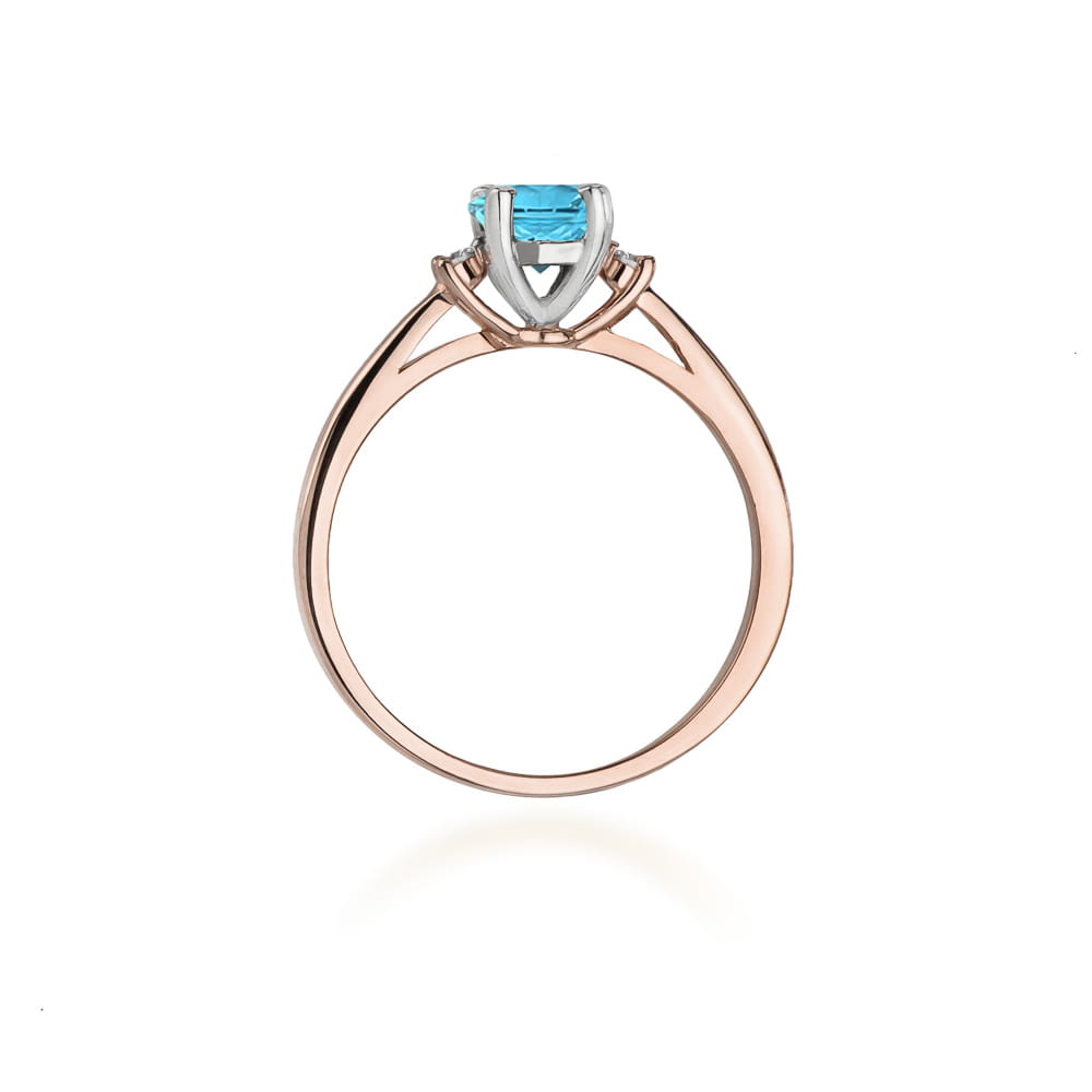 Prsteň W017 Topaz 0,50ct ružové zlato Au 585/1000 - 2