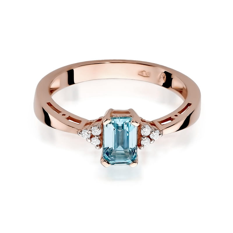 W002 Topaz prsteň 0.60ct ružové zlato Au 585/1000 - 1