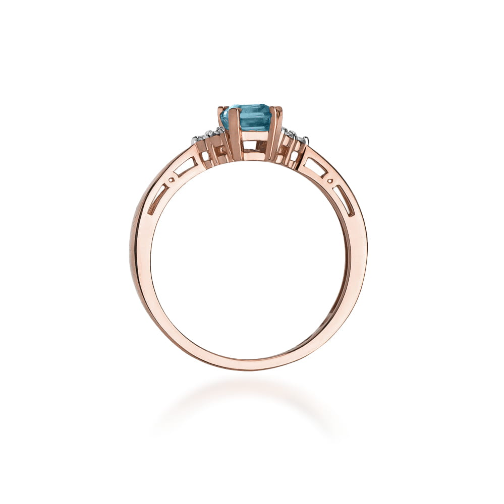 W002 Topaz prsteň 0.60ct ružové zlato Au 585/1000 - 2