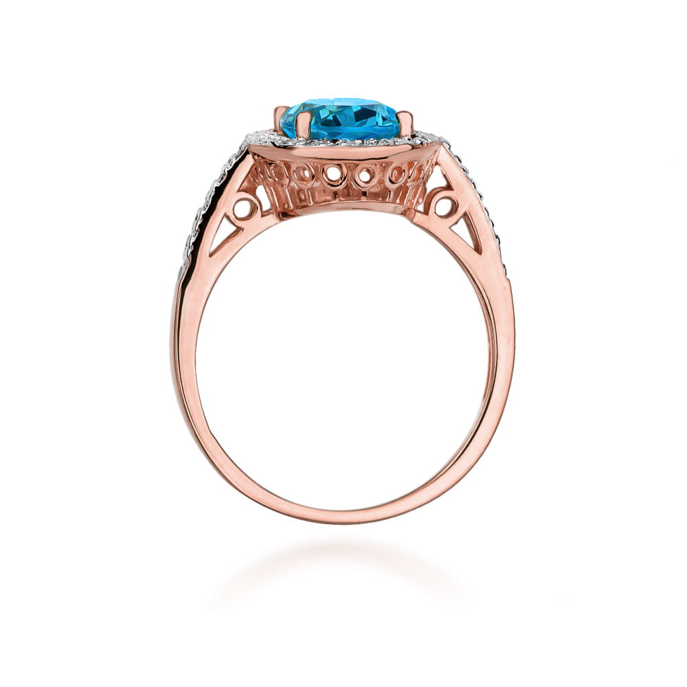 W080 Topaz prsteň 1.70ct ružové zlato Au 585/1000 - 2