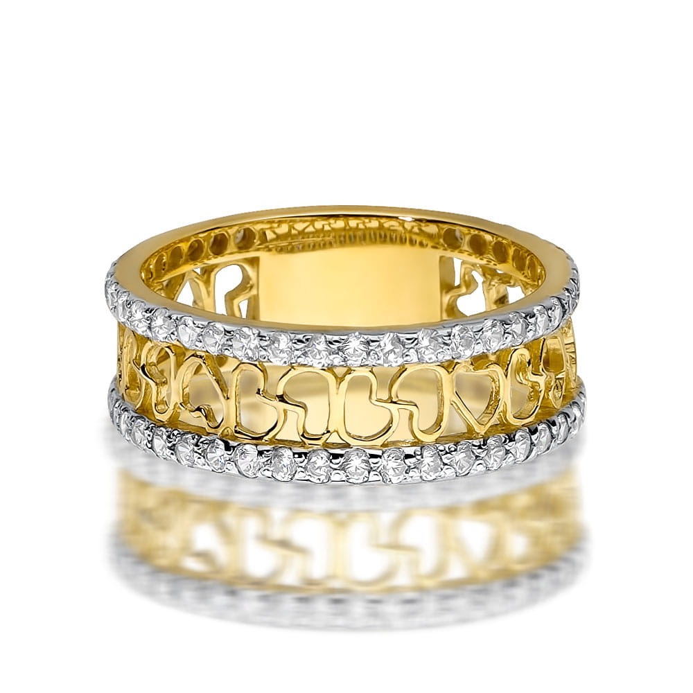 Prsteň W513 s diamantmi, žlté zlato Au 585/1000 - 1