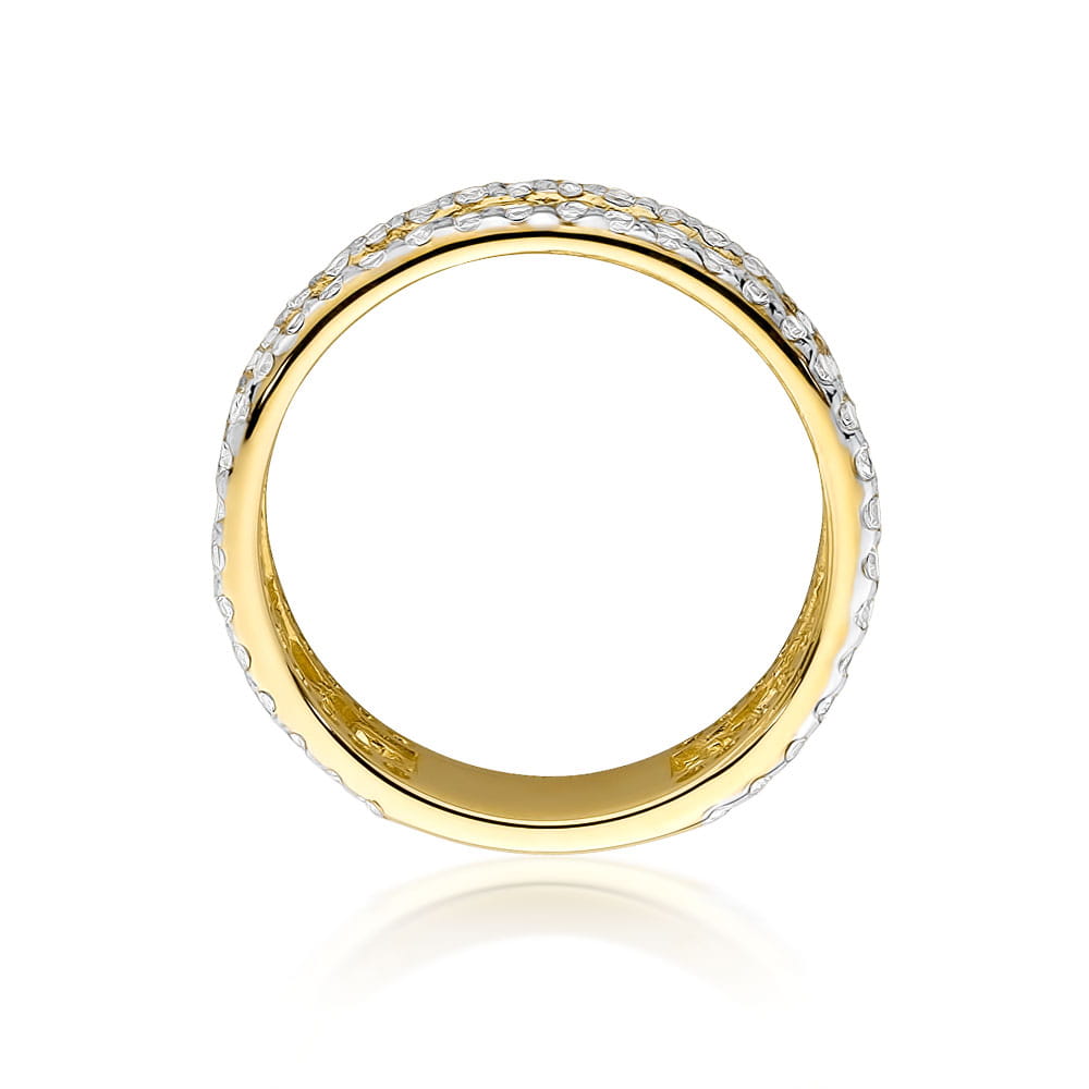 Prsteň W513 s diamantmi, žlté zlato Au 585/1000 - 2