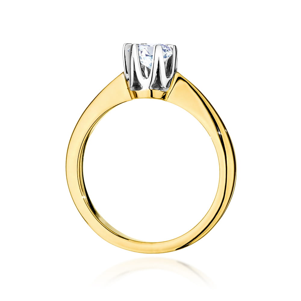W220B Diamantový prsteň 0,40ct žlté zlato Au 585/1000 - 2